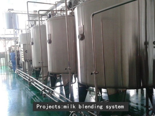 500L-10000L δυναμικότητα γραμμή επεξεργασίας αρωματισμένου γιαουρτιού για φρέσκο υγρό γάλα έργο κλειδί
