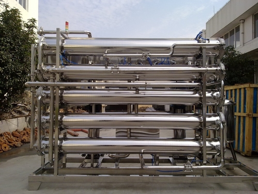 1250 kg Ατσάλι 304 Μεγάλη κλίμακα 5000L/H Σκάιντ τοποθετημένο RO σύστημα επεξεργασίας νερού