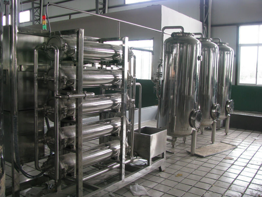 1250 kg Ατσάλι 304 Μεγάλη κλίμακα 5000L/H Σκάιντ τοποθετημένο RO σύστημα επεξεργασίας νερού