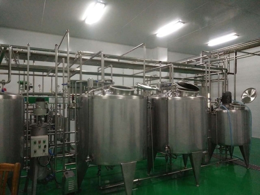 18000KG Τροφίμων και Ποτών UHT Παστεριωμένη γραμμή παραγωγής γάλακτος με ασηπτική συσκευασία 2000L / H
