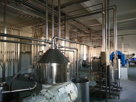 18000KG Τροφίμων και Ποτών UHT Παστεριωμένη γραμμή παραγωγής γάλακτος με ασηπτική συσκευασία 2000L / H