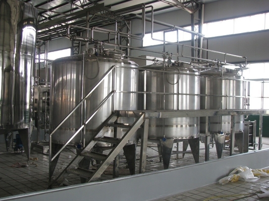 2000-60000kg Βασισμένη πλήρως αυτόματη γραμμή παραγωγής γάλακτος αμυγδάλου για πολυσύχναστα εργοστάσια