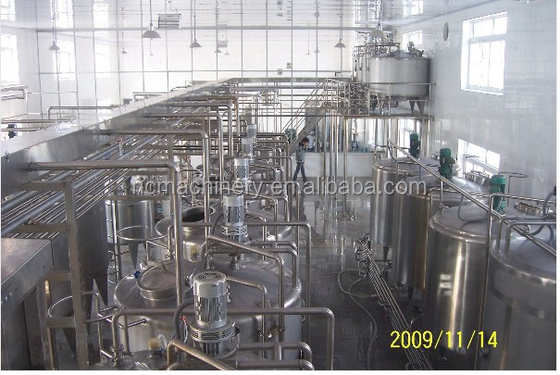 Αιθόρυβο γυαλισμένο 2000 KG πλήρως αυτόματο εργοστάσιο επεξεργασίας καθαρού γάλακτος με ολοκληρωμένο έργο