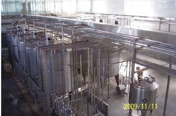 Αιθόρυβο γυαλισμένο 2000 KG πλήρως αυτόματο εργοστάσιο επεξεργασίας καθαρού γάλακτος με ολοκληρωμένο έργο