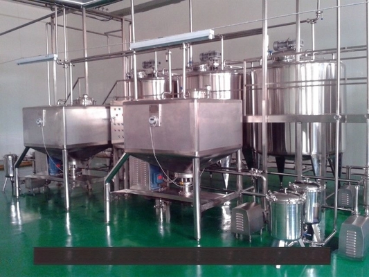 Αιθόρυβο γυαλισμένο 2000 KG πλήρως αυτόματο εργοστάσιο επεξεργασίας καθαρού γάλακτος με ολοκληρωμένο έργο