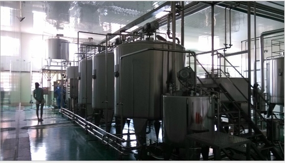 Τυπικό μέγεθος 1000L/H πλήρως αυτόματο εξοπλισμό γαλακτοκομικού γάλακτος για αγορές χωρών