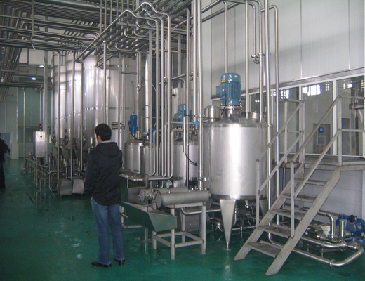 2000-60000kg Βασισμένο πλήρες σύνολο 1000L μονάδα επεξεργασίας γαλακτοκομικών προϊόντων για τη λειτουργία τροφίμων και ποτών
