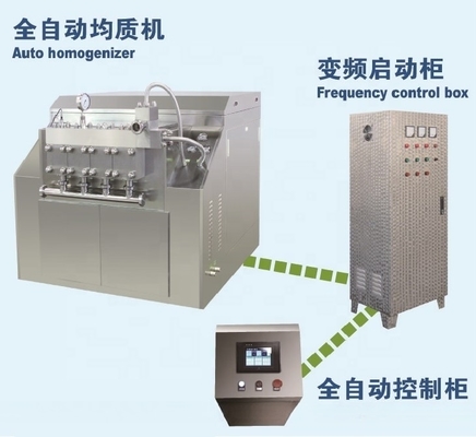 Υψηλής πίεσης homogenizer δύο σταδίων 5000L / H για τη διαδικασία ομογενοποίησης γάλακτος γαλακτοκομικών προϊόντων